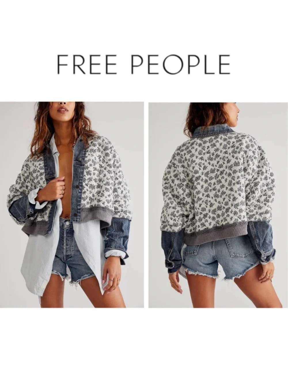 Free People Ditsy Floral Jacket